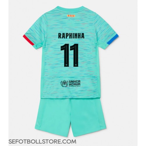 Barcelona Raphinha Belloli #11 Replika babykläder Tredjeställ Barn 2023-24 Kortärmad (+ korta byxor)